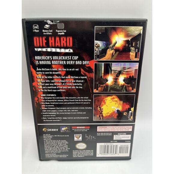 Die Hard: Vendetta (Nintendo GameCube, 2002) - Complete In Box! - Picture 2 of 8